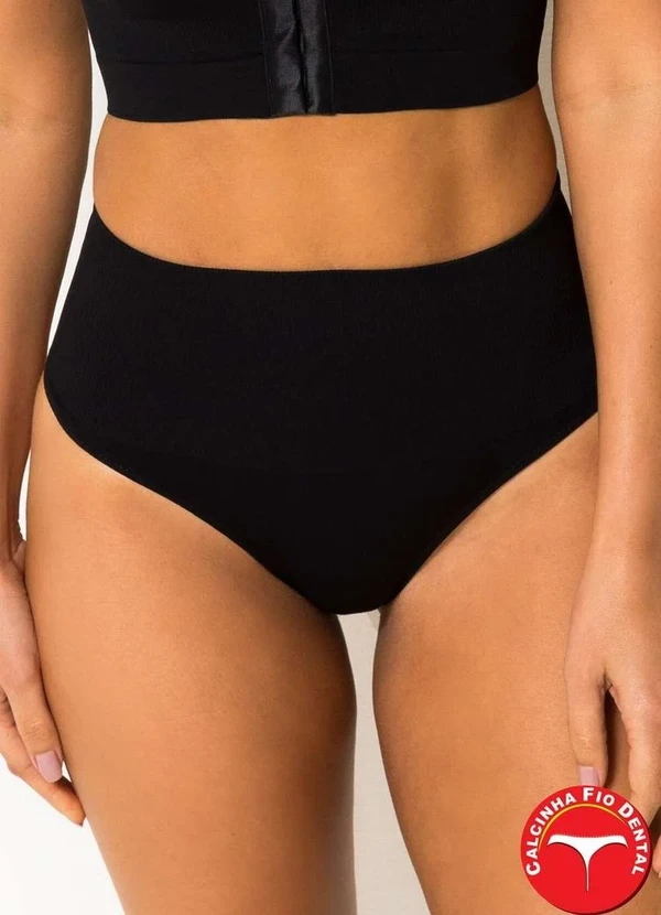 Trifil - Calcinha Modeladora Fio Dental Trifil 2434 008-Preto 2