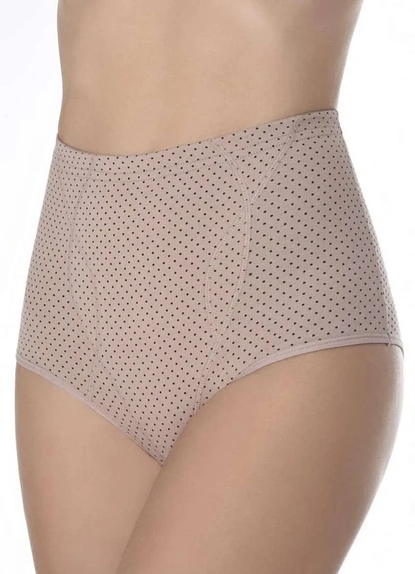 Love Secret - Kit/2 Calcinha Love Secret 42315 Pós Parto 470-Chocolate-C/-Poá-Preto