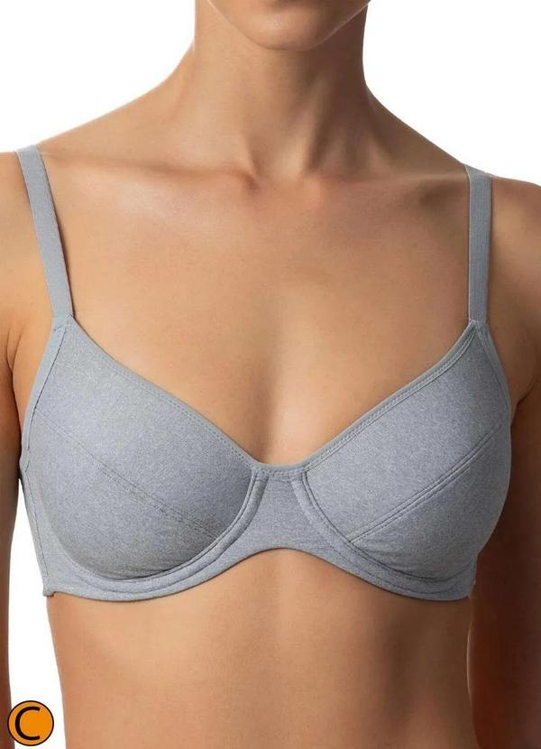 Liz - Sutiã com Aro e sem Bojo Liz 51247 Taça C 212-Washed-Prata