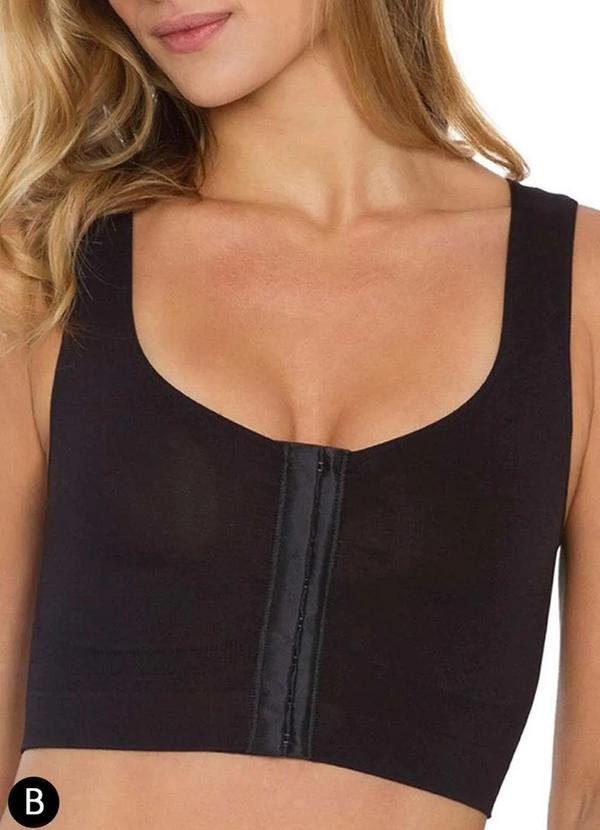 Plié - Sutiã sem Aro e sem Bojo Plie 50142 Taça B 35-Preto