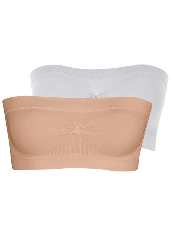 Lupo - Kit com 2 Faixas sem Aro e sem Bojo Loba 44000-001 Natural-Branco