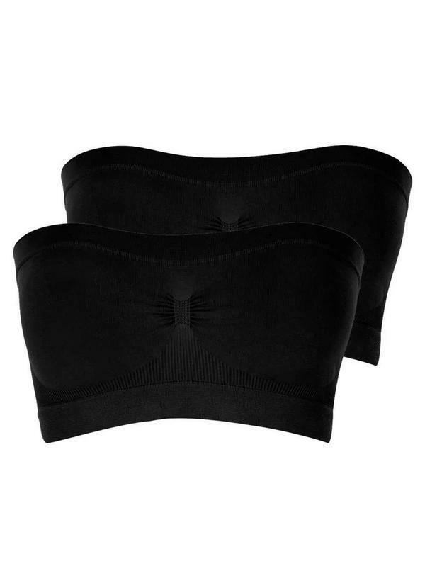 Lupo - Kit com 2 Faixas sem Aro e sem Bojo Loba 44000-001 Preto