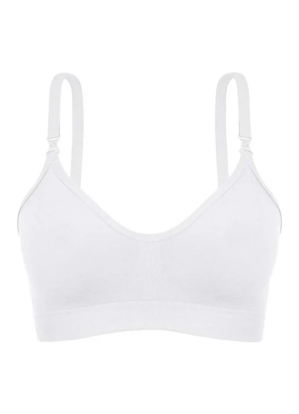 Lupo - Kit com 2 Sutiã sem Aro e sem Bojo Loba 41028-001 Taça B Nude-Branco 5