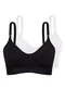 Lupo - Kit com 2 Sutiã sem Aro e sem Bojo Loba 41028-001 Taça B Nude-Preto - variação: Preto-Branco