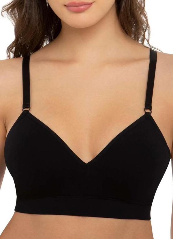 Trifil - Kit com 2 Sutiãs sem Aro com Bojo Trifil 4935 Taça B Preto-Branco 2