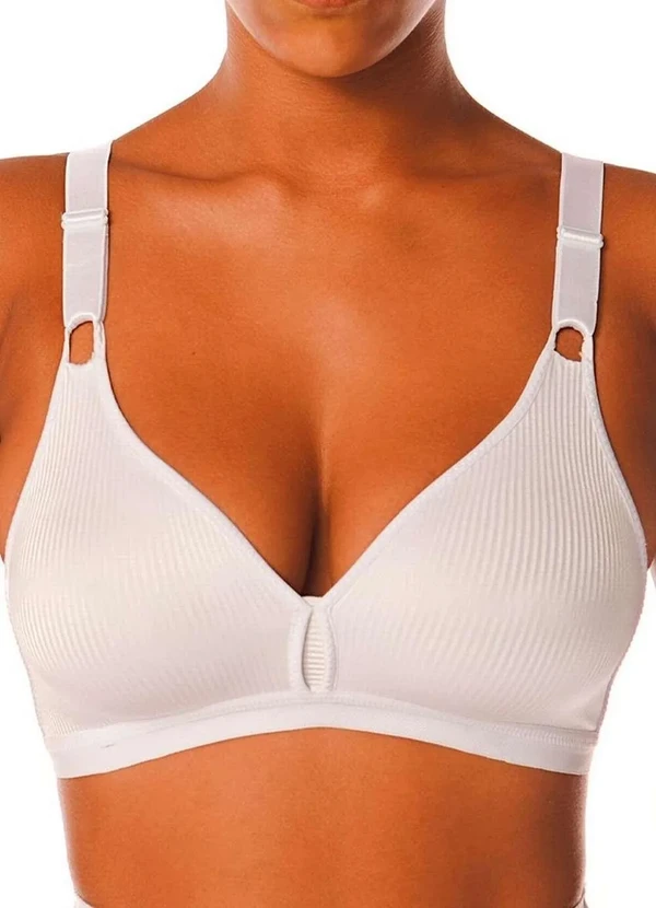 Demillus - Kit com 2 Sutiãs sem Aro e sem Bojo Demillus 61196/61096 Taça B Branco 2