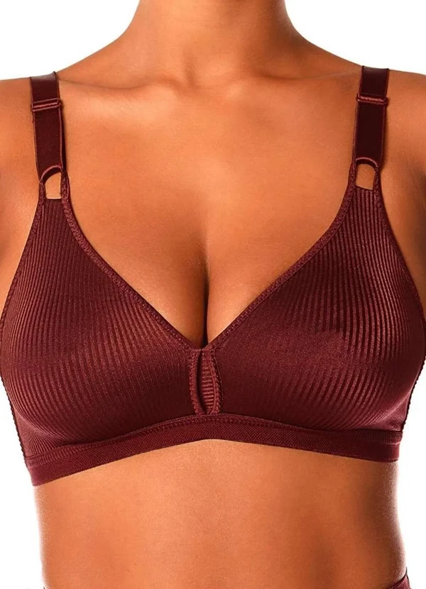 Demillus - Kit com 2 Sutiãs sem Aro e sem Bojo Demillus 61196/61096 Taça B Vinho-Barolo 2