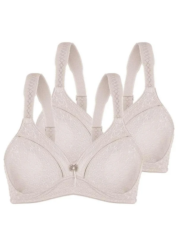 Duloren - Kit com 2 Sutiãs sem Aro e sem Bojo Duloren 111248 Taça B Beige-Foncè