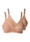 Demillus - Kit com 2 Sutiãs Sustentação Colonial Demillus 61383/78383 Taça B Bege-Rosado-Branco - variação: Bege-Rosado