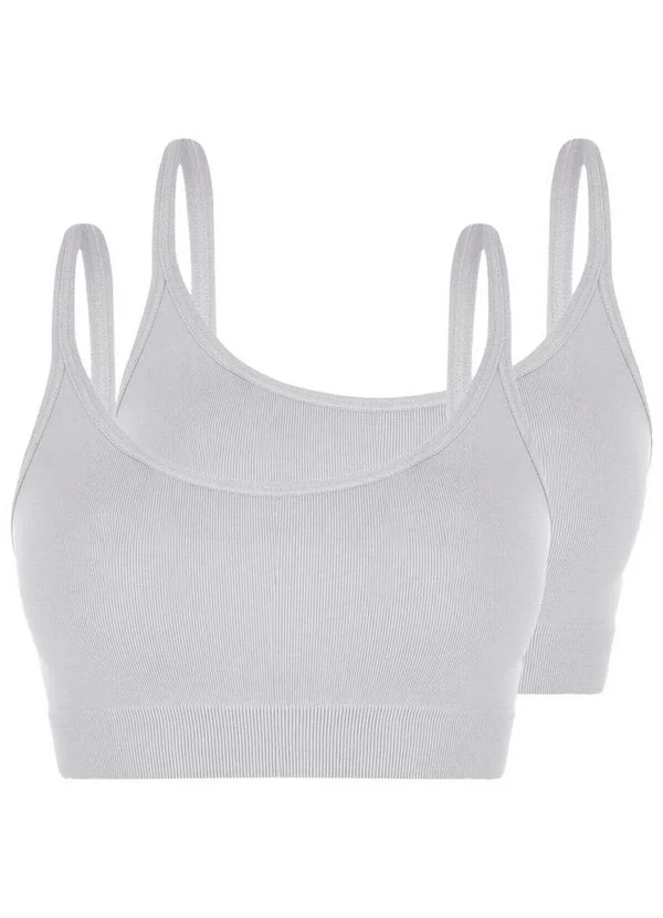 Lupo - Kit com 2 Tops sem Aro e sem Bojo Loba 41018-001 Branco