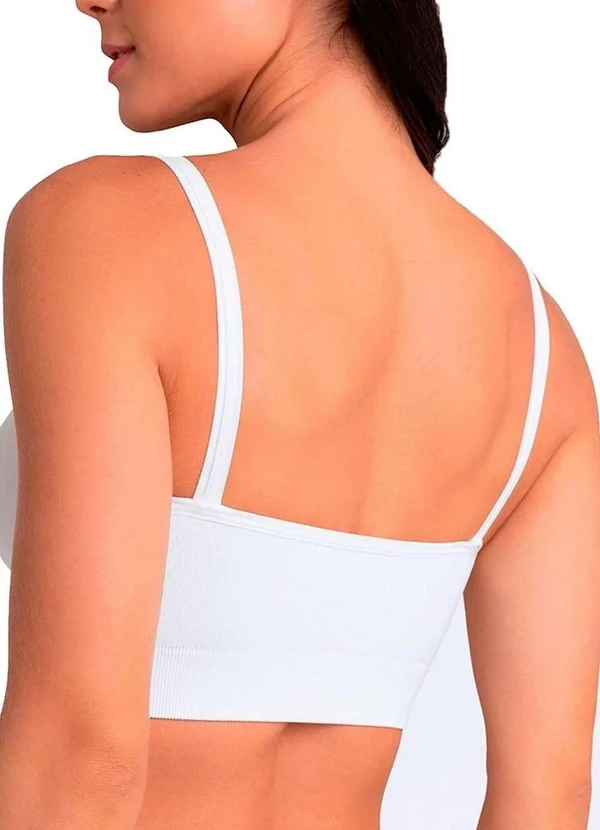 Lupo - Kit com 2 Tops sem Aro e sem Bojo Loba 41018-001 Branco 3