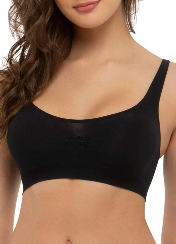 Trifil - Kit com 2 Tops sem Aro e sem Bojo Trifil 0901 Preto-Branco 2