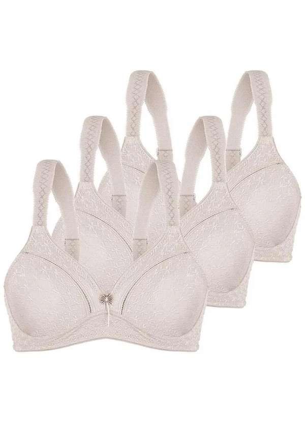 Duloren - Kit com 3 Sutiãs sem Aro e sem Bojo Duloren 111248 Taça B Beige-Foncè 2