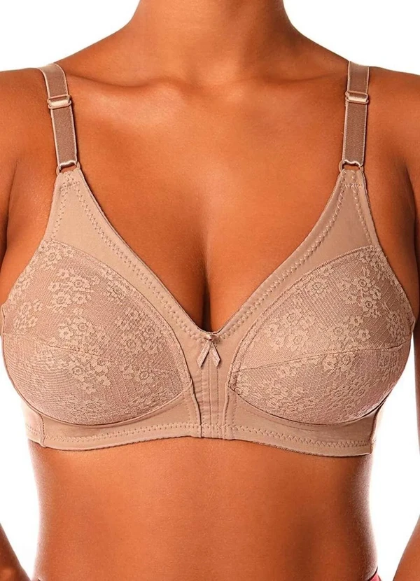 Demillus - Kit com 3 Sutiãs Sustentação Colonial Demillus 61383/78383 Taça B Bege-Rosado 2
