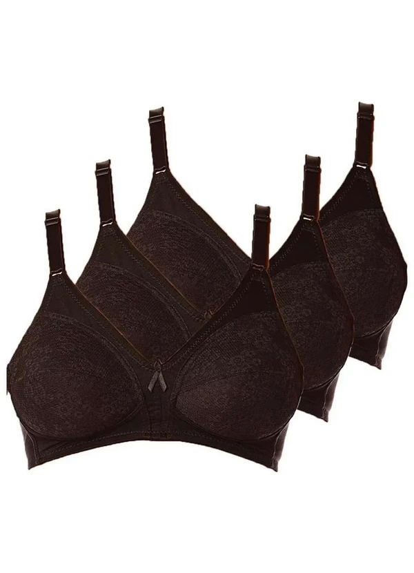 Demillus - Kit com 3 Sutiãs Sustentação Colonial Demillus 61383/78383 Taça B Preto