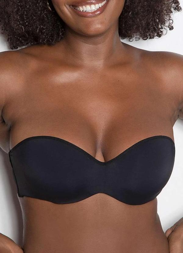 Darling - Sutiã Bustiê com Aro e Bojo Darling 390.12 Pre-Preto
