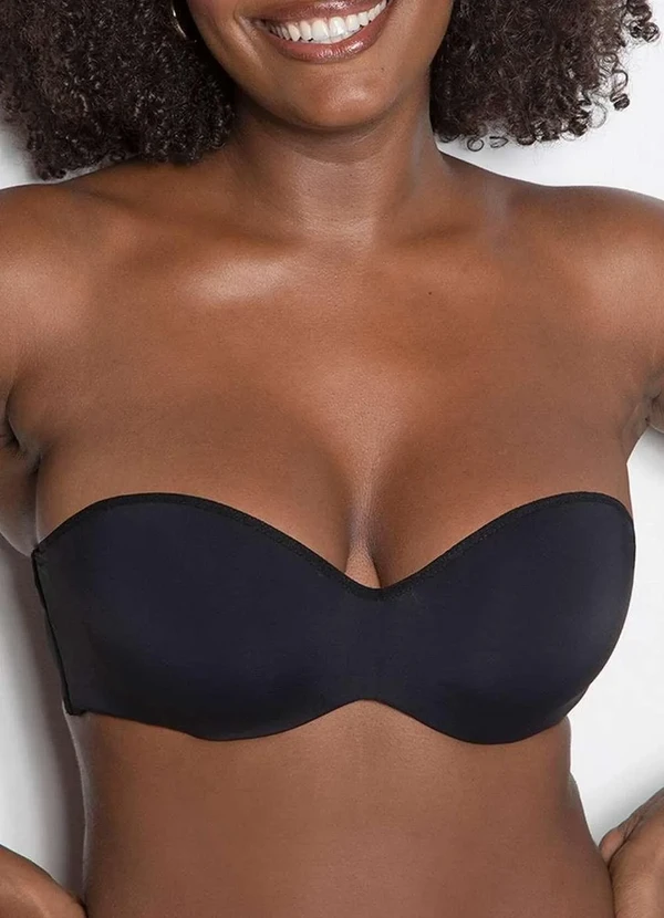 Darling - Sutiã Bustiê com Aro e Bojo Darling 390.12 Pre-Preto