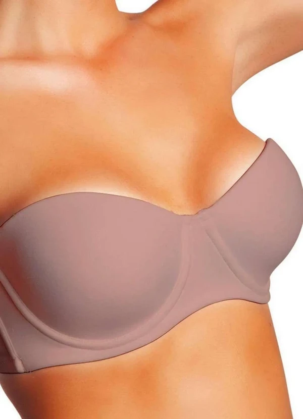 Dilady - Sutiã Bustiê com Aro e Bojo Dilady 12315 080-Chocolate