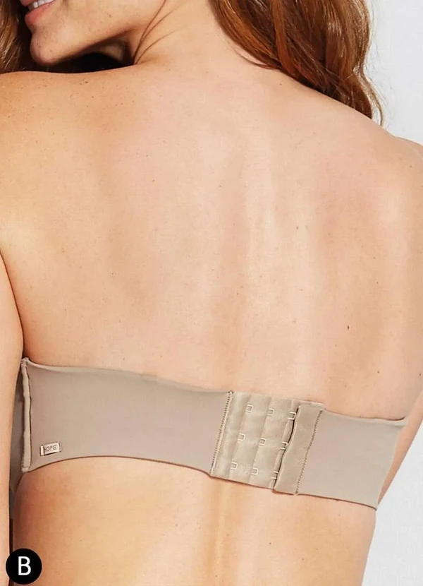 Hope - Sutiã Bustiê com Aro e Bojo Hope 2081 Taça B Cm-Camurca 2