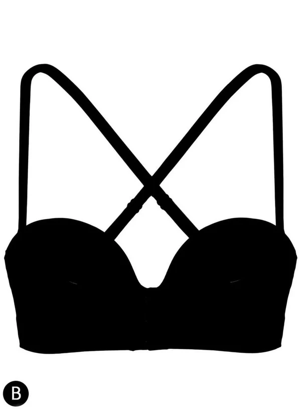 Hope - Sutiã Bustiê com Aro e Bojo Hope 2081 Taça B Pt-Preto 3