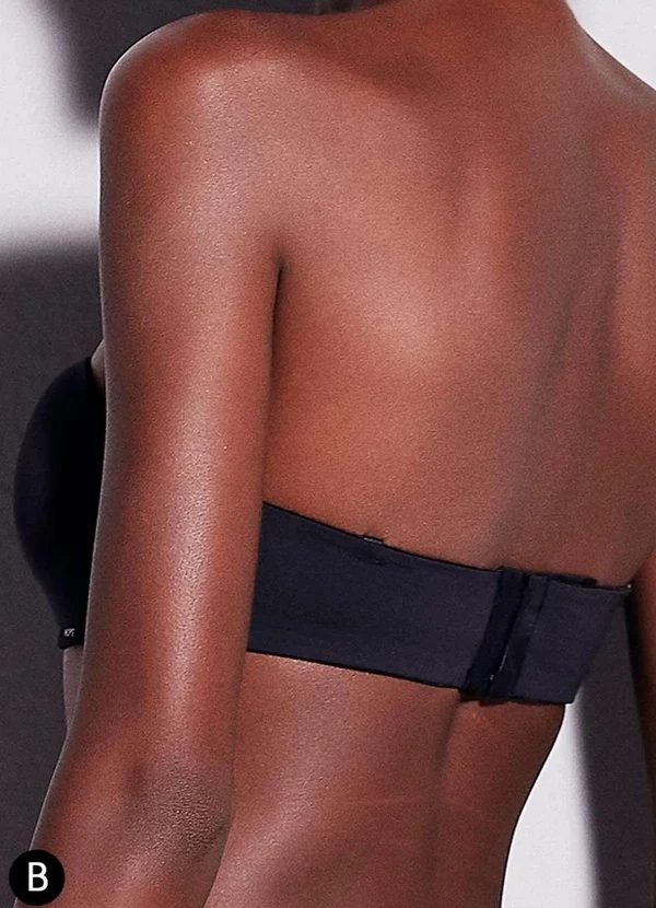 Hope - Sutiã Bustiê com Aro e Bojo Hope 2083 Taça B Pt-Preto 2