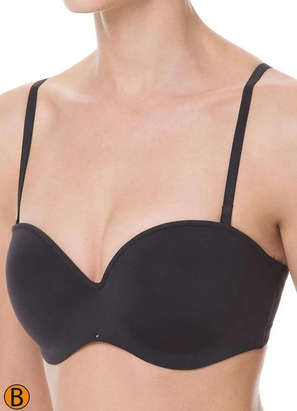 Liz - Sutiã Bustiê com Aro e Bojo Liz 51803 Taça B 71-Preto 2