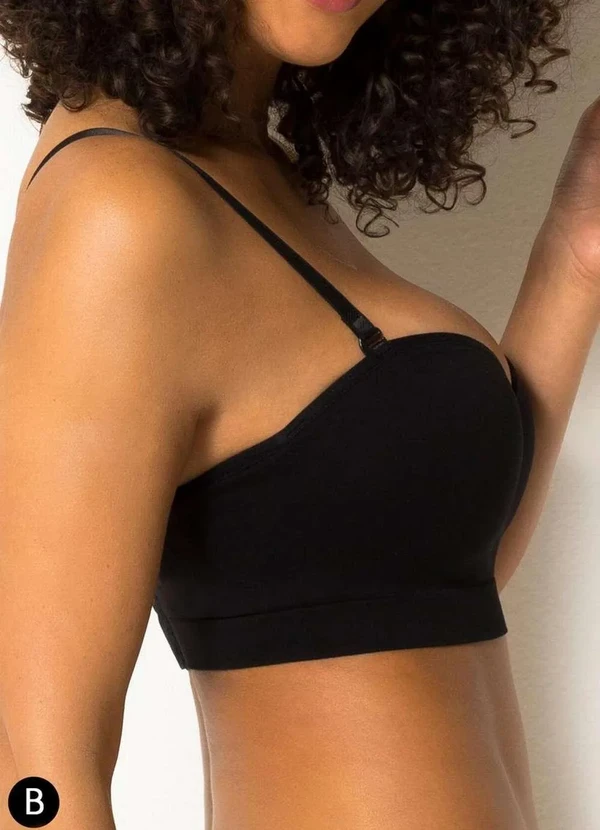 Trifil - Sutiã Bustiê com Aro e Bojo Trifil 0976 Taça B 0008-Preto 2