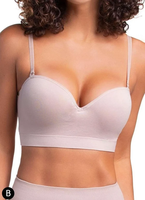 Trifil - Sutiã Bustiê com Aro e Bojo Trifil 0976 Taça B 0se8-Macadamia