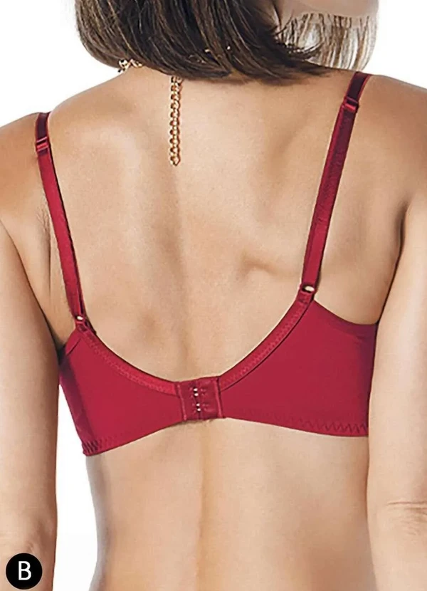 Demillus - Sutiã com Aro e Bojo Impression Demillus 67577 Taça B 06-Carmim 2