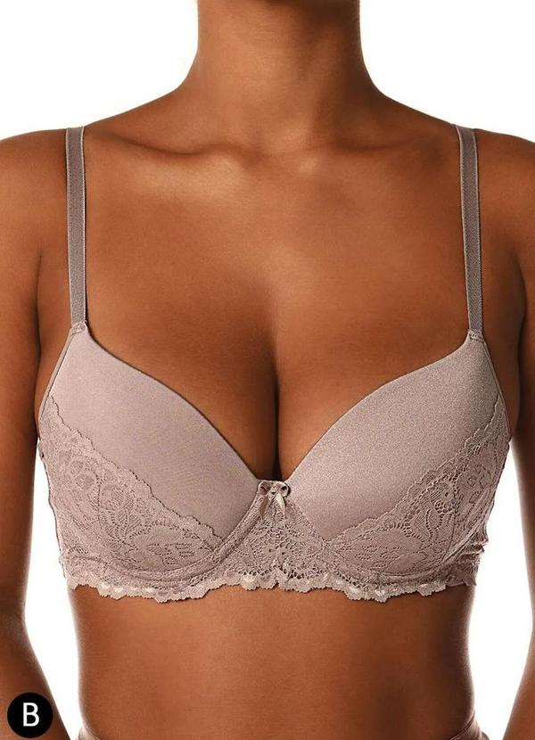 Demillus - Sutiã com Aro e Bojo Impression Demillus 67577 Taça B 11-Lilas-Mistico