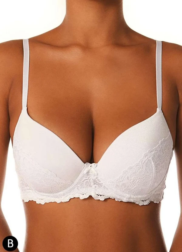 Demillus - Sutiã com Aro e Bojo Impression Demillus 67577 Taça B 20-Branco