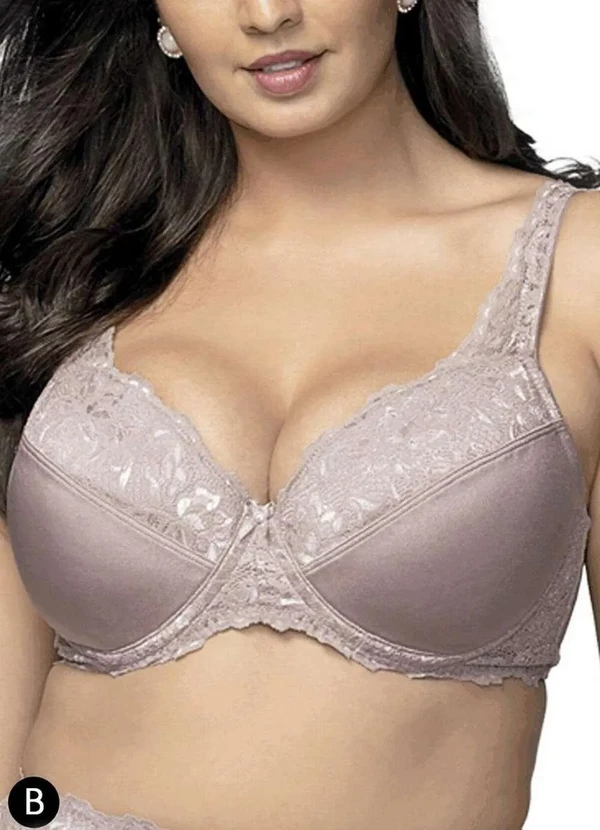 Demillus - Sutiã com Aro e Bojo Iridien Demillus 65204/65104 Taça B 11-Lilas-Mistico