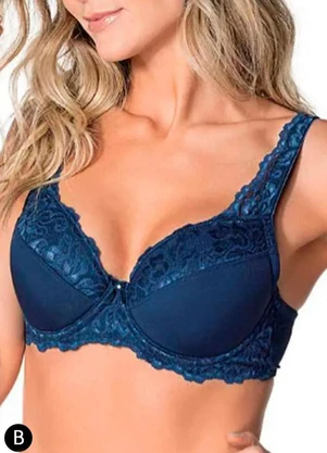 Sutiã com Aro e Bojo Iridien Demillus 65204/65104 Taça B - DEMILLUS