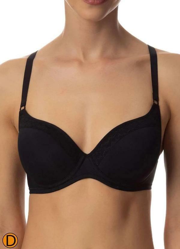Liz - Sutiã com Aro e Bojo Liz 51501 Taça D 071-Preto