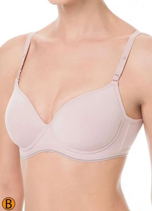 Sutiã com Aro e Bojo (Rosa)  Liz 51818 Taça B - LIZ