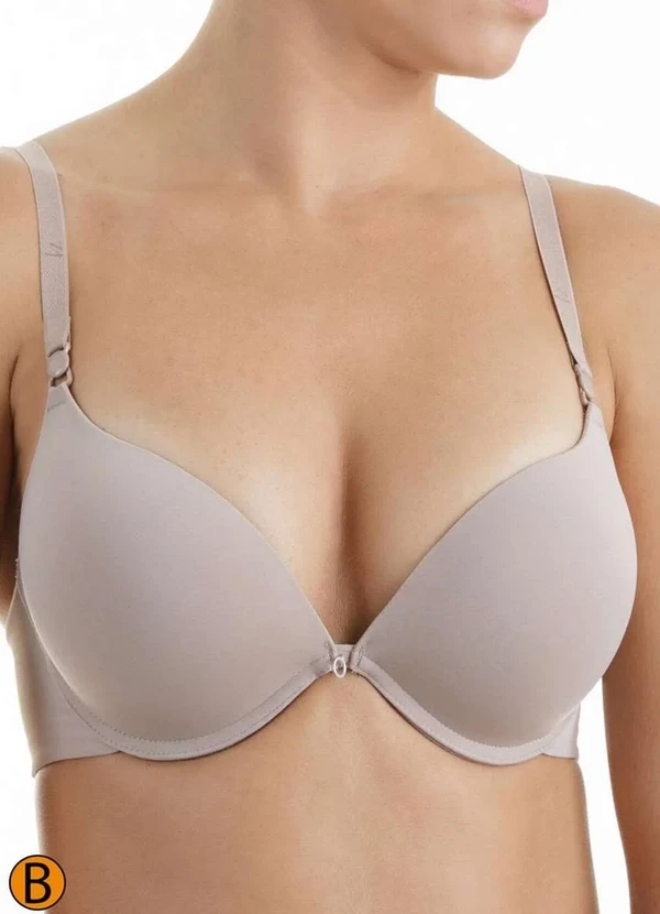 Liz - Sutiã com Aro e Bojo Push Up Liz 51384 Taça B 260-Sepia