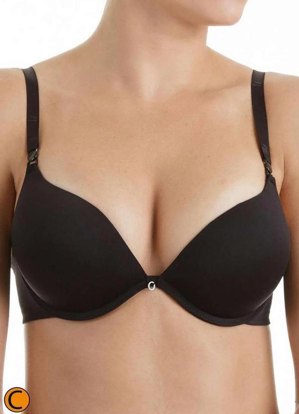 Liz - Sutiã com Aro e Bojo Push Up Liz 51384 Taça C 71-Preto