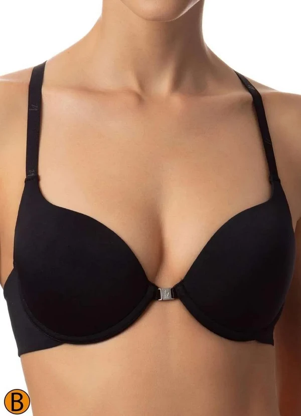 Liz - Sutiã com Aro e Bojo Push Up Liz 51385 Taça B 71-Preto