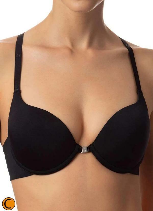 Liz - Sutiã com Aro e Bojo Push Up Liz 51385 Taça C 71-Preto