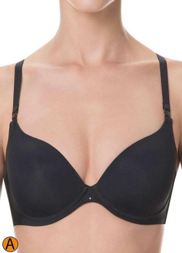 Liz - Sutiã com Aro e Bojo Push Up Liz 51690 Taça a 71-Preta