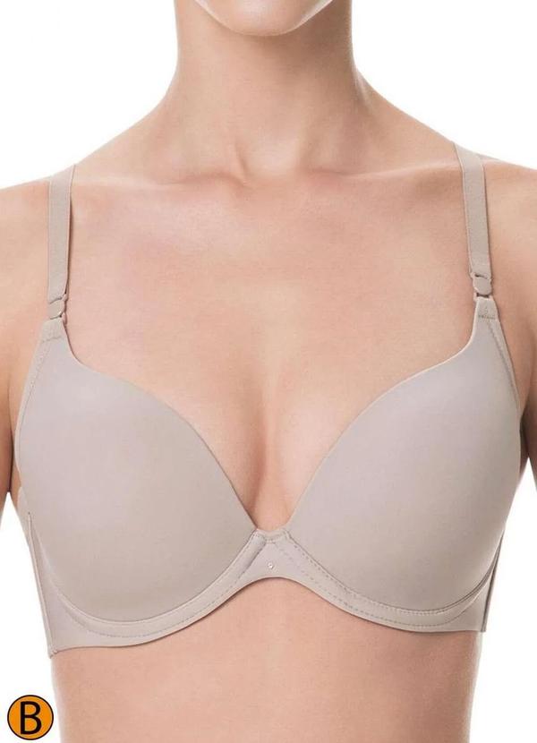 Liz - Sutiã com Aro e Bojo Push Up Liz 51690 Taça B 260-Sepia