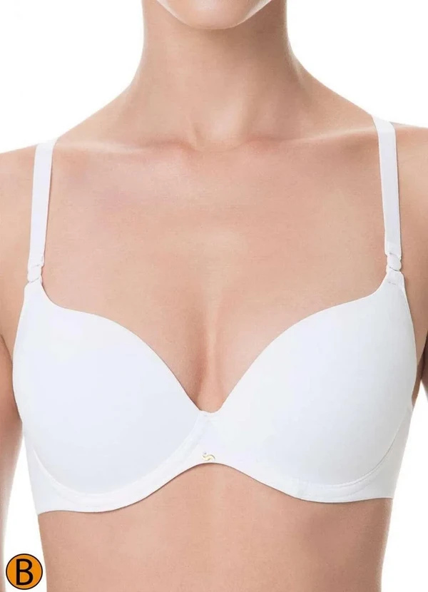 Liz - Sutiã com Aro e Bojo Push Up Liz 51805 Taça B 09-Branco