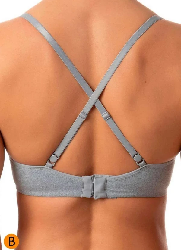 Liz - Sutiã com Aro e Bojo Push Up Liz 51805 Taça B 212-Washed-Prata 2