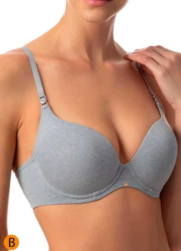 Liz - Sutiã com Aro e Bojo Push Up Liz 51805 Taça B 212-Washed-Prata 4