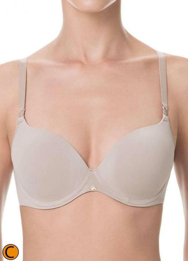 Liz - Sutiã com Aro e Bojo Push Up Liz 51805 Taça C 260-Sepia