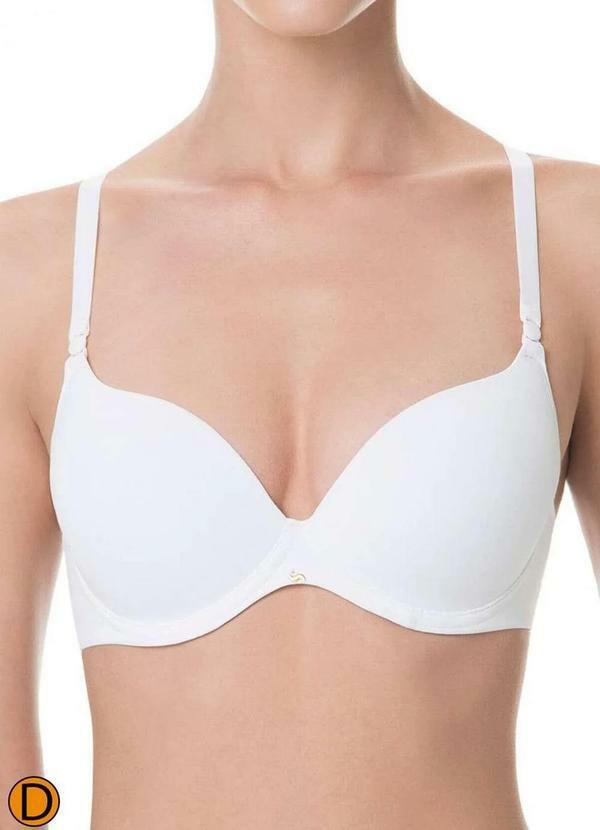 Liz - Sutiã com Aro e Bojo Push Up Liz 51805 Taça D 09-Branco