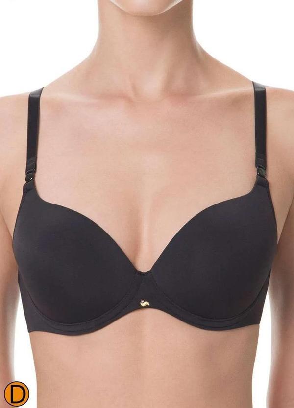 Liz - Sutiã com Aro e Bojo Push Up Liz 51805 Taça D 71-Preto