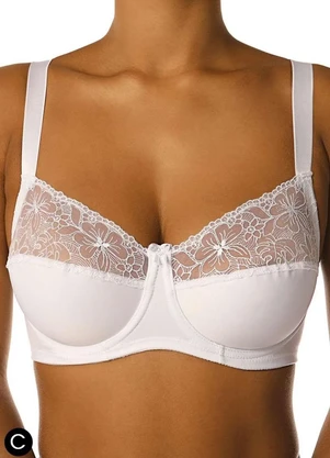 Sutiã com Aro e sem Bojo Baroneza Demillus 74600 Taça C - DEMILLUS