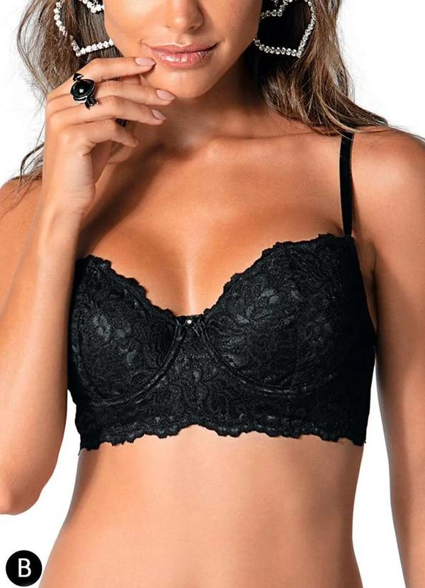 Demillus - Sutiã com Aro e sem Bojo Candy Baby Demillus 64291 Taça B 27-Preto