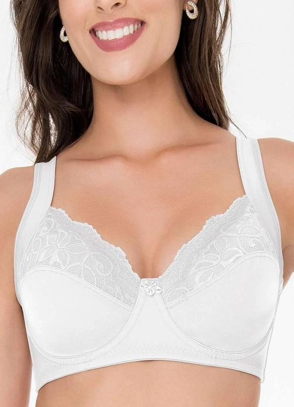 Dilady - Sutiã com Aro e sem Bojo Dilady 123410 003-Branco